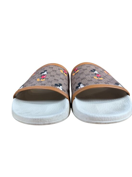 Gucci x Disney GG Supreme Mickey Mouse Logo Shoes Slides Size UK 10 US 11